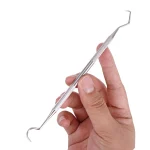 1 Stainless Steel Double Ended Toothpick Scraper Tools Periodontal Probe Explorer Dental Stain (New)