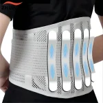 Breathable Lumbar Support Belt With 5 Reinforced Support Plates,Adjustable Back Brace Waist Trainer (New)