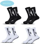 4 Pairs Mens Soccer Socks with Grip Non Slip Anti Slip Athletic Socks (New)