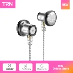 TRN EMA 14.2mm Dynamic Driver In Ear Earphone Bass Metal Flat Head (New)