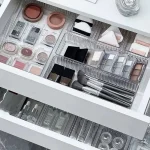 Clear Drawer Organizer Stackable 4 Size Clear Makeup Drawer Organizer Trays Acrylic Bathroom (New)