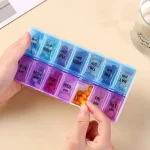 Double row packaging 14 day portable convenient medicine box 7 days a week (New)