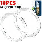 10-Magnetic Metal Plate Ring Magsafe Wireless Charger Iron (New)