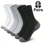 5Pairs Mens Outdoor Gym Socks High Quality Comfortable Soft Ground Gripping Football Large Size (New)