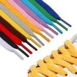 1 Pair   AF1 Shoelaces Flat Thicken Weave Craft Off Black White Shoe (New)