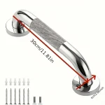 Stainless Steel Bathroom Safety Handrails , Sturdy Construction, Durable Handrail, Support Rail (New)