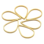 20 50 Stainless Steel Water Drop Shaped Connectors Pendant Charms for Jewelry Earring Necklace (New)
