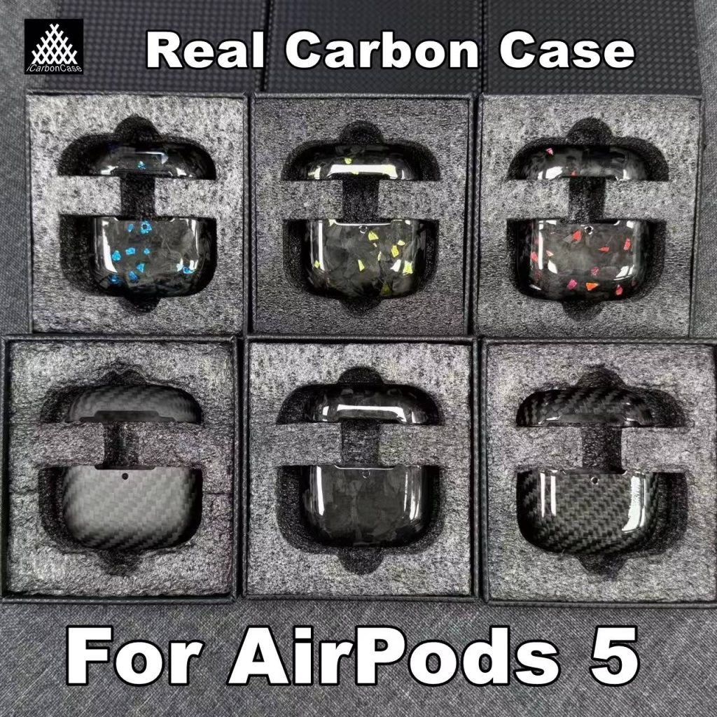 For New Apple AirPods 5 Generation/ AirPods 5th Real Forged Carbon Fiber Case Wireless Headphone Super Light Protective Case