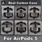 For New Apple AirPods 5 Generation/ AirPods 5th Real Forged Carbon Fiber Case Wireless Headphone Super Light Protective Case
