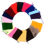 10 set Short Plush Dice Bag Drawstring Bags For Tarots Card Jewelry Board Games (New)