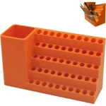 50 Hole Hex Screwdriver Bit Storage Box 46026 Inch Impact Driver Bit Holder Organizer (New)