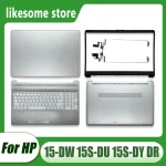NEW For HP 15-DW 15S-DU 15S-DR 250 G8 255 G8 TPN-C139 LCD Back Cover Front Bezel Hinges Palmrest Bottom Case Silver L52012-001 (New)