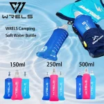 WRELS Camping Soft Water Bottle Drinking Sport Folding Bag Flask Outdoor Running Hydration (New)