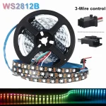 5m RGB Colored Light WS2812B 5050 RGBIC 5V Smart Waterproof LED Strip Individually (New)