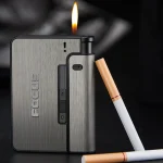 Portable Automatic Cigarette Case Metal Cigarette Holder Box for 10 King Size Cigarette (New)