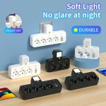 EU Plug Wall Socket with 4 AC Outlets 2 USB 1 Type C Port (New)