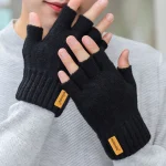 Fashion Winter Autumn Knitted gloves Warm Plush Fingerless gloves for men & Women (New)