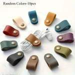 10 Faux Leather Data Cable Earphone Cable Faux Leather Tie, Without Battery, for (New)