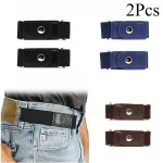 2 set No Buckle Elastic Belt For Women Men Unisex Stretch Belt For Pants (New)