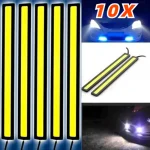 10 17CM Super Bright Car Daytime Running Lights Waterproof 12V LED COB Car (New)