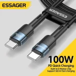 Essager USB Type C To USB C Cable PD100W 60W (New)