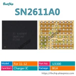 5pcs NEW ORIGINAL SN2611A0 TIGRIS T1 U3300 charging charger ic chip for iphone 11 12 Pro/Max/Mini SN2611AO (New)