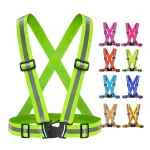 Outdoor Night Walking Safety Vests Highlight Adjustable Lightweight Reflective Vest Biking Safety Straps (New)