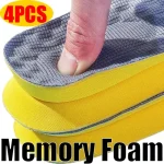 4 Soft Latex Memory Foam Insoles Women Men Sport Running Foot Support Shoe (New)