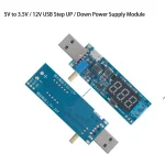 Adjustable DC DC Boost Buck Converter Module, USB Input Step Up Step Down Power (New)