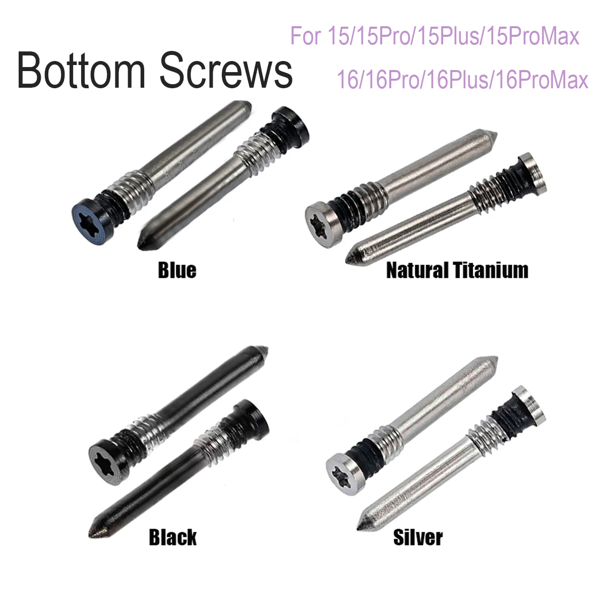 S8f631aef14324d34aa2bb6502d19bb385 200Pcs Bottom Pentalobe Screws iPhone 16 Pro Max 15 (New) - Image 1