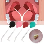 15 90 Degrees Long Glass Tube Tonsil Stone Remover Tool Suction Ball Manual Style (New)