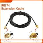 RP SMA To SMA Male Female Extension Cable RG174 Coaxial Cable For WiFi Antenna Router (New)