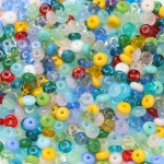 50 Lots Colored Glass Seed Bead Abacus Shape Spacer Loose Beads for DIY Jewelry (New)