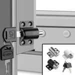 2 Keys 1 Set Sliding Door Window Locks with Baby Child Safety Protection (New)