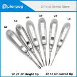 PIORPOY Dental Elevator Stainless Steel Tooth Dentist Tools Kit Stright Curved Root Elevator (New)