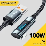 Essager 7A USB Type C Cable Elbow Digital Display Fast (New)
