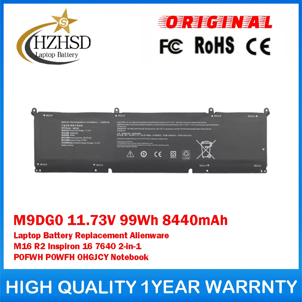 S90ea1f751a164fe1bb8737a3f082ee4dD.webp M9DG0 11.73V 99Wh 8440mAh Battery Replacement Dell Alienware M16 R2 Inspiron (New) - Image 1
