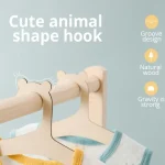 10  Baby Creative Hanger Rack Baby Wooden Clothes Hanger Home Baby Room (New)