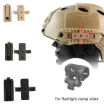 BOOIU Tactical Helmet Rail Slider Multifunctional Helmet Adapter Airsoft Helmet Rail Slider Flashlight (New)