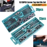Multifunction Tap and Die Set 12 20 M3 M12 Metric Screw Thread Plugs Hand Screw (New)