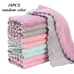 10 Kitchen Towels And Dishcloths Rag, 9.4in*5.5in Small Dish Washing Towels, Color Assorted (New)
