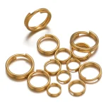 50 100 Stainless Steel Double Loops Open Jump Rings Gold Split Rings Connectors for (New)