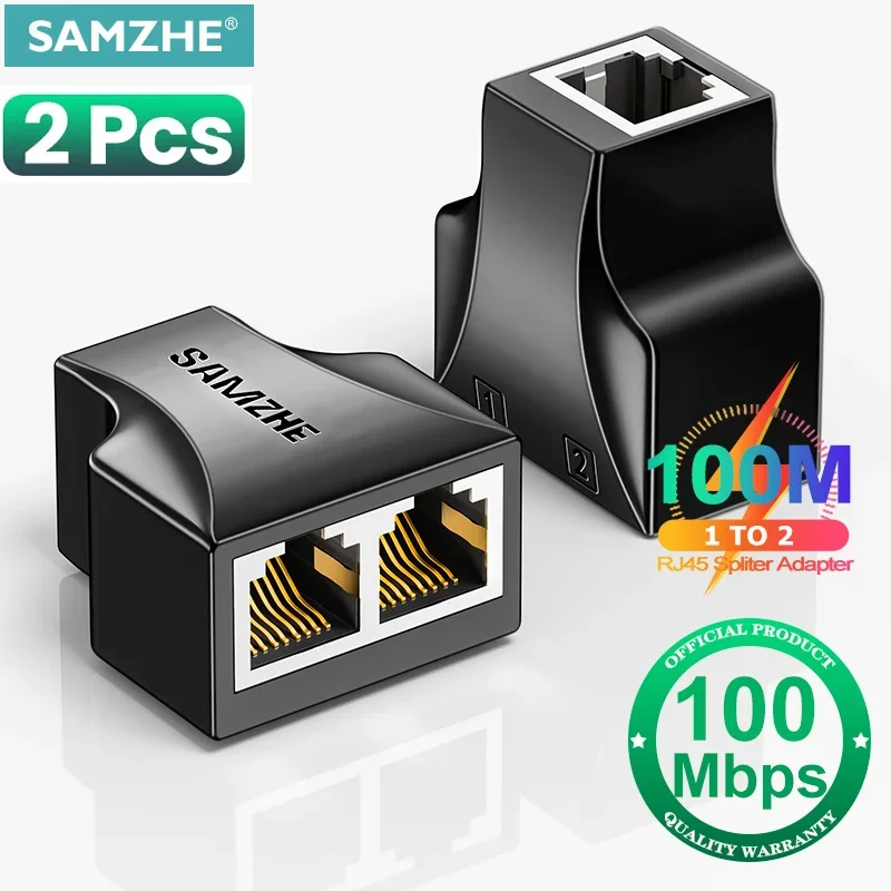 S9226b2845dae4c8881f56924e62e0c02f SAMZHE Ethernet Adapter Lan Cable Extender Splitter Internet Connection (New) - Image 1