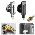 Multi Function Washing Machine Faucet Brass Water Stop Quick Opening Angle Valve Wall Mounted (New)