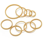 20 Stainless Steel Spiral Round Twisted Big Circles Ear Wire Hoops Pendant Connectors (New)