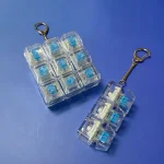 Style Push Button Finger Keyboard Keycaps Stress Relieving Plush Keychain for Leisure Time Toys (New)