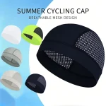 Summer Mesh Cycling Caps Lightweight Sweat Absorbing Running Helmet Liner Caps Quick Dry (New)