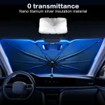 Car Sunshade Umbrella style Front Glass Silver Glue Sunscreen Heat Insulation Cloth Uv Resistant (New)