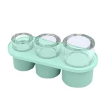 3 Grid Ice Cube Tray For Stanley 30 40 Oz Tumbler Cups Reusable Cylinder Silicone (New)