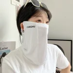 1 UPF50  UV Protection Ice Silk Mask for Women Summer Cycling Hiking Breathable (New)